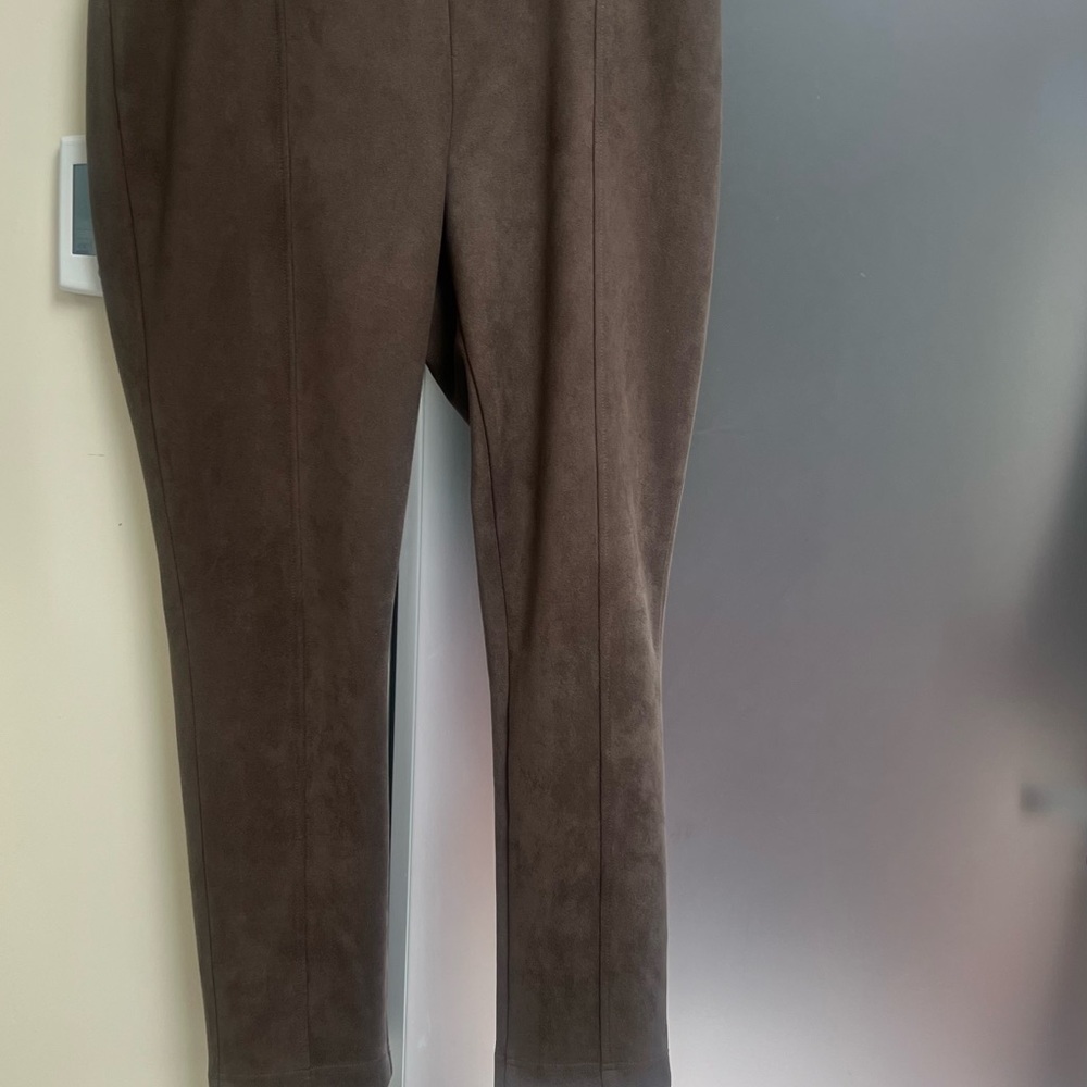 Andrew Marc suede like pants in light brown color, size XL.
